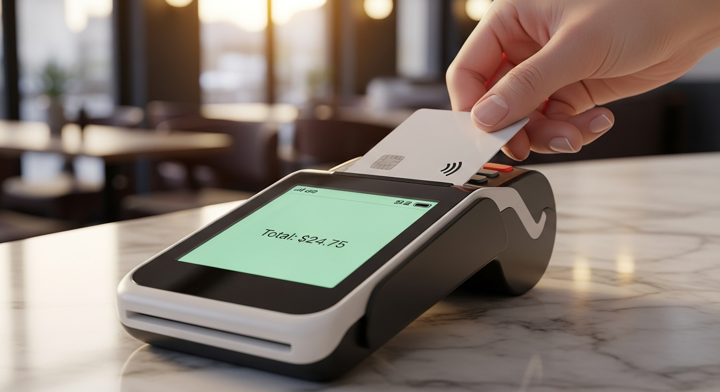Card on POS terminal